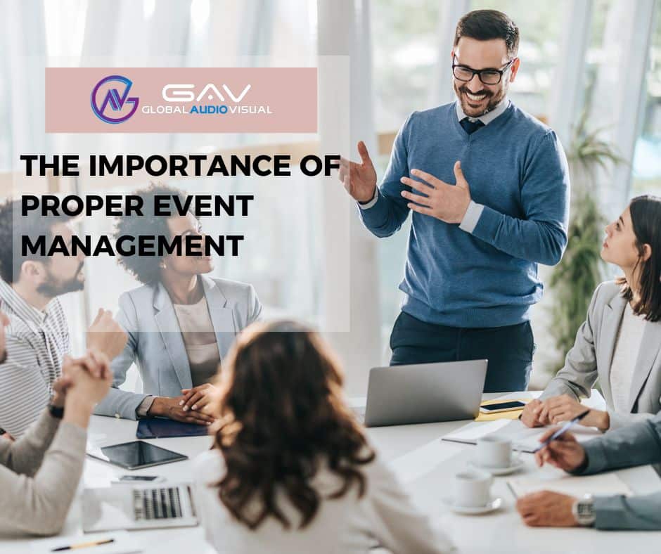Professional event production team managing event logistics, audio-visual equipment, and planning to ensure a successful, stress-free event.