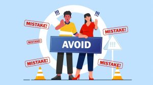 A checklist highlighting common event planning mistakes with a professional event planner reviewing details to ensure a seamless execution.